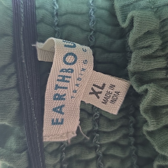 EARTHBOUND Olive Smocked Tank Top - Picture 2 of 4